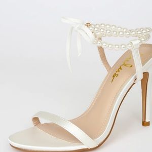 Lulus Pearl wedding heels
